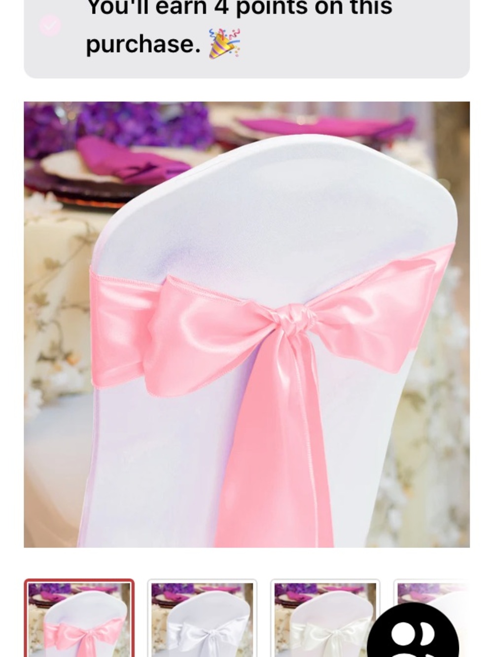 65 Pink Satin Chair Sash Bows